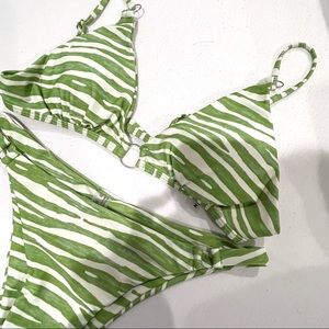 SOLD shein green zebra bikini